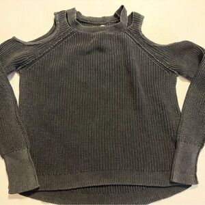 Hollister Cold Shoulder Shaker Stitch Crew Neck Stretch Women's Sweater Small